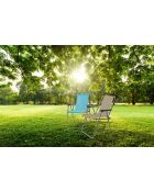 Lot de 2 fauteuils Le picnic en metal et textilene taupe - 53x55x75cm