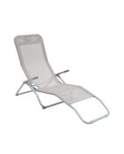 Bain de soleil Le corfou gris taupe - 185x61x95cm