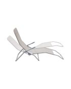 Bain de soleil Le corfou gris taupe - 185x61x95cm