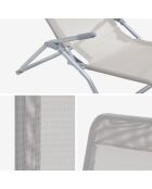 Bain de soleil Le corfou gris taupe - 185x61x95cm