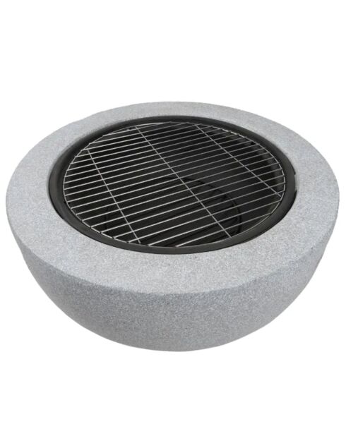Braciere e barbecue combinato con grill e campana in metallo - D.60cmxH.34cm