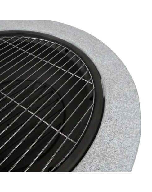 Braciere e barbecue combinato con grill e campana in metallo - D.60cmxH.34cm