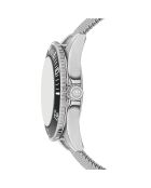Reloj Hallwil de malla metálica plateada/negra para hombre