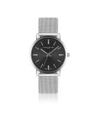 Reloj Alpnach de malla metálica plateada/negra para hombre