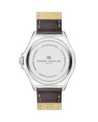Reloj St. Moritz para hombre con costuras lisas y acolchadas en piel marrón