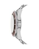 Reloj St. Moritz de malla fina plateado/marrón para hombre