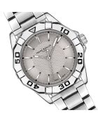 Reloj Seeberg de malla fina plateado/gris para hombre