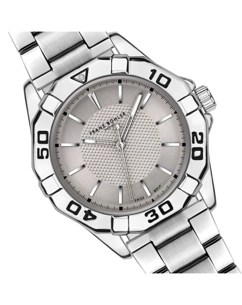 Reloj Seeberg de malla fina plateado/gris para hombre