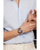 Reloj Seeberg de malla fina plateado/gris para hombre