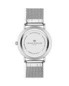 Reloj Bannalp de malla metálica plateada/blanca para hombre