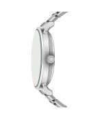 Reloj Lungern de malla fina plateado/marrón para hombre