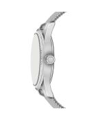 Reloj Rotsee de malla metálica plateada/marrón para hombre