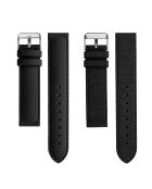 Reloj Hallwil para hombre de caucho acolchado y con costuras lisas en negro/plata