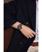 Reloj Maggiore de malla fina plateado/marrón para hombre