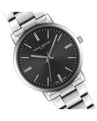 Reloj Alpnach de malla fina plateado/negro para hombre