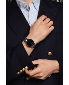 Reloj Alpnach de malla fina plateado/negro para hombre