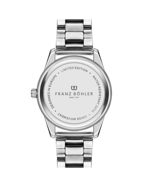 Reloj Rotsee de malla fina plateado/marrón para hombre