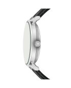 Reloj Alpnach Croco negro de piel acolchada y con costuras lisas para hombre