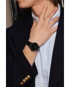 Reloj Alpnach Croco negro de piel acolchada y con costuras lisas para hombre