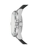 Reloj para hombre con costuras lisas y acolchadas en piel Schwarzsee negra/azul
