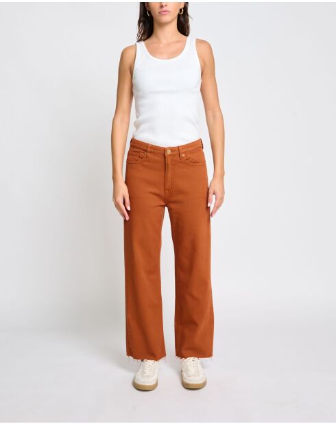 Pantaloni Karolina in mogano