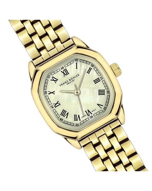 Lauerz Damenuhr aus feinem Mesh in Gold