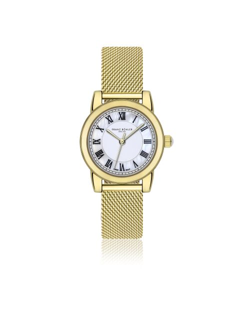 Orologio da donna Zurich in maglia metallica oro/bianco