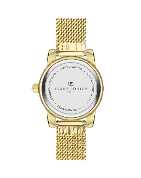 Orologio da donna Zurich in maglia metallica oro/bianco