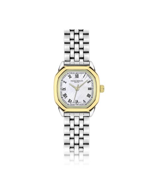Montre pour femme en maille fine Aegeri argent/blanc