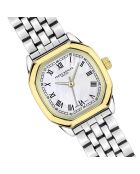 Montre pour femme en maille fine Aegeri argent/blanc