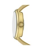 Bachalp Damenuhr aus gold/braunem metallischem Mesh