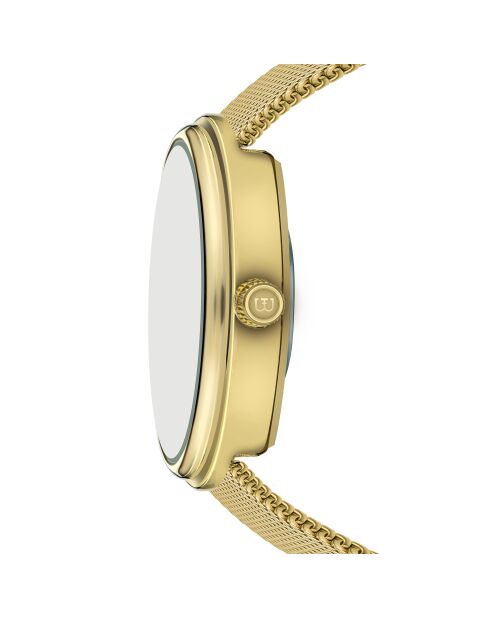 Bachalp Damenuhr aus gold/braunem metallischem Mesh