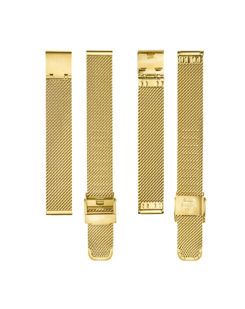 Bachalp Damenuhr aus gold/braunem metallischem Mesh