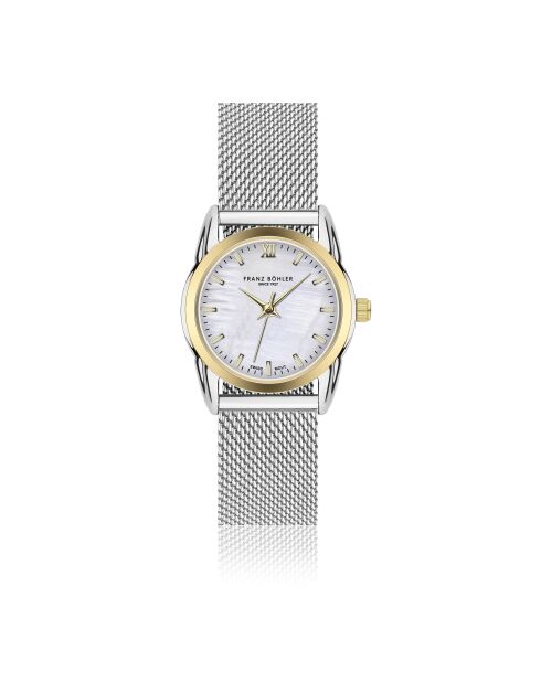 Montre pour femme en maille métallique Champex argent/blanc