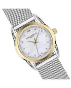 Montre pour femme en maille métallique Champex argent/blanc