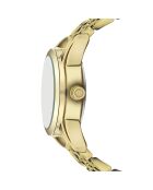 Lej da Staz Damenuhr aus feinem Mesh in Gold/Weiß