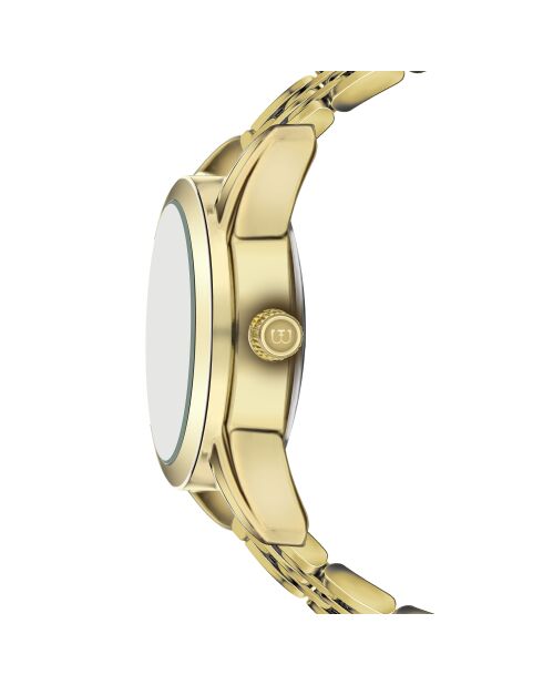 Lej da Staz Damenuhr aus feinem Mesh in Gold/Weiß