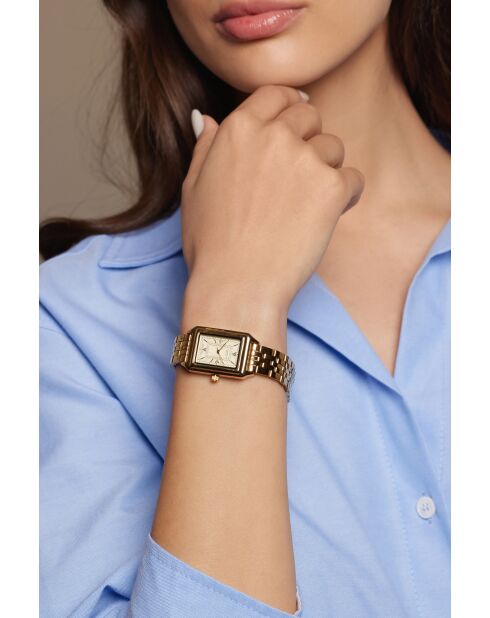 Sarner Damenuhr aus feinem Mesh in Gold