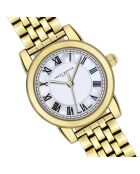 Damenuhr aus feinem Mesh in Zürcher Gold/Weiß