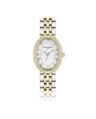 Montre pour femme en maille fine Cavloc argent/or
