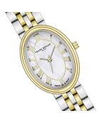 Montre pour femme en maille fine Cavloc argent/or