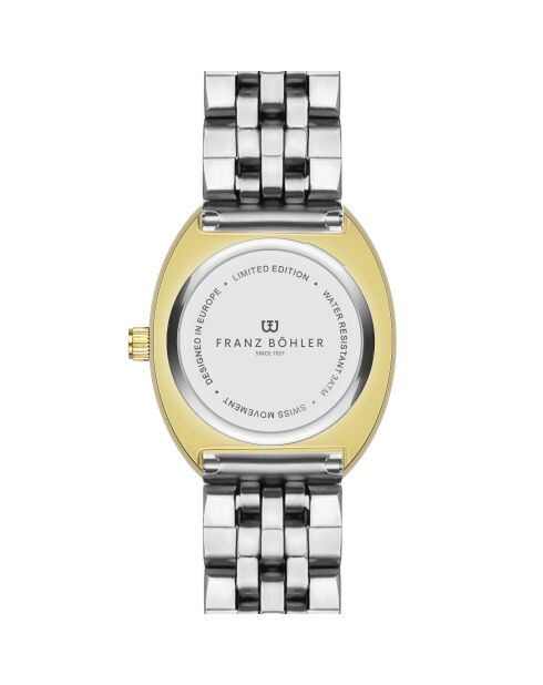 Montre pour femme en maille fine Cavloc argent/or