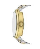 Montre pour femme en maille fine Cavloc argent/or