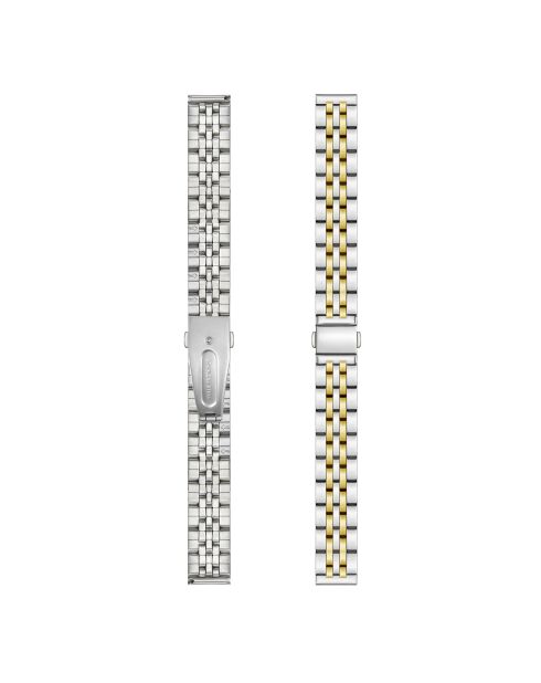 Montre pour femme en maille fine Cavloc argent/or