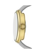 Montre pour femme en maille métallique Cavloc argent/blanc