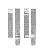 Montre pour femme en maille métallique Cavloc argent/blanc