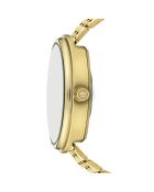 Bachalp goud/bruin fijnmazig dameshorloge