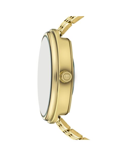 Bachalp Gold/Braune Feinmesh-Armbanduhr für Damen