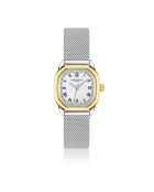 Montre pour femme en maille métallique Aegeri argent/blanc