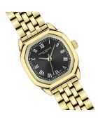Cauma Damenuhr aus feinstem Netzstoff in Gold/Schwarz